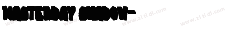 MASTERDAY SHADOW字体转换
